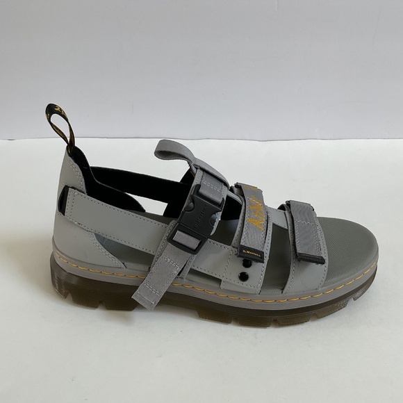 Dr. Martens Pearson Sandals Mens Sz 10 Mid Grey Element & Webbing - Picture 4 of 13